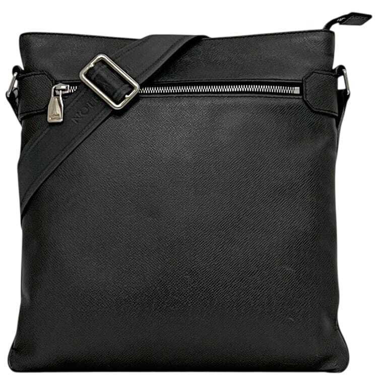Louis Vuitton Sasha Shoulder Bag Gray Ardoise Taiga Leather Crossbody Zip Lv